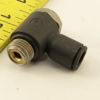Legris 3/8" NPT x 5/16 8mm Tube Push To Connect Flow Control Elbow 90°