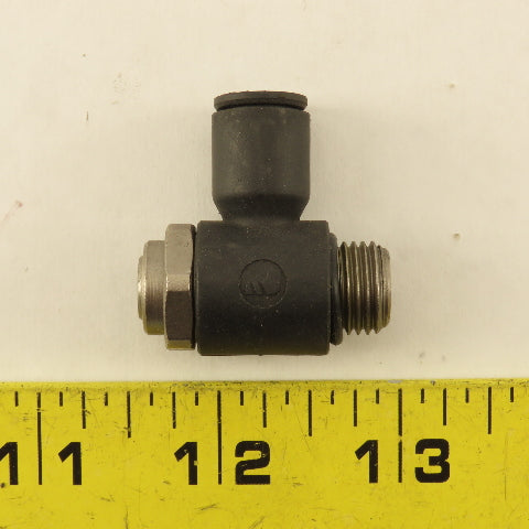 Legris 3/8" NPT x 5/16 8mm Tube Push To Connect Flow Control Elbow 90°