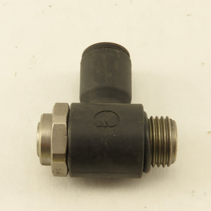 Legris 3/8" NPT x 5/16 8mm Tube Push To Connect Flow Control Elbow 90°