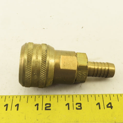 Hansen 1/2" Hose Barb Brass x Quick Disconnect Female Air Fitting