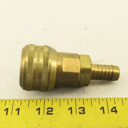 Hansen 1/2" Hose Barb Brass x Quick Disconnect Female Air Fitting