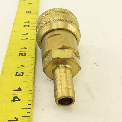 Hansen 1/2" Hose Barb Brass x Quick Disconnect Female Air Fitting