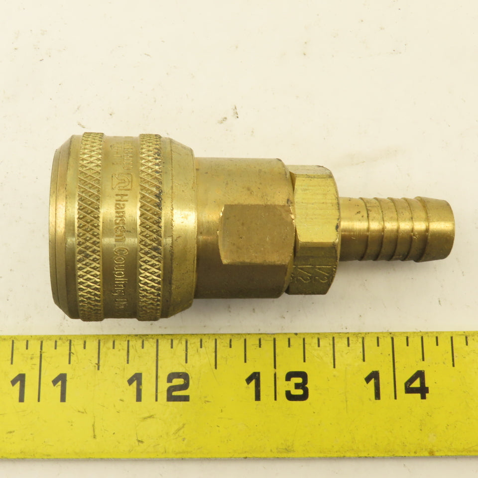 Hansen 1/2" Hose Barb Brass x Quick Disconnect Female Air Fitting
