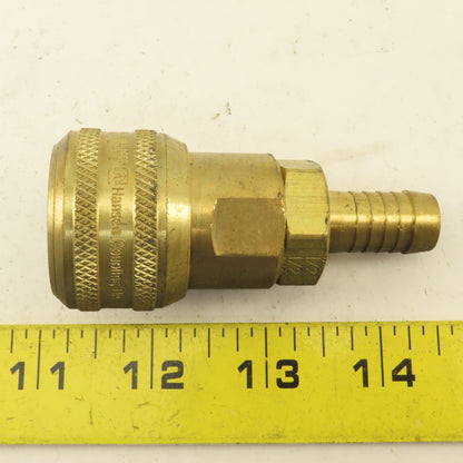 Hansen 1/2" Hose Barb Brass x Quick Disconnect Female Air Fitting