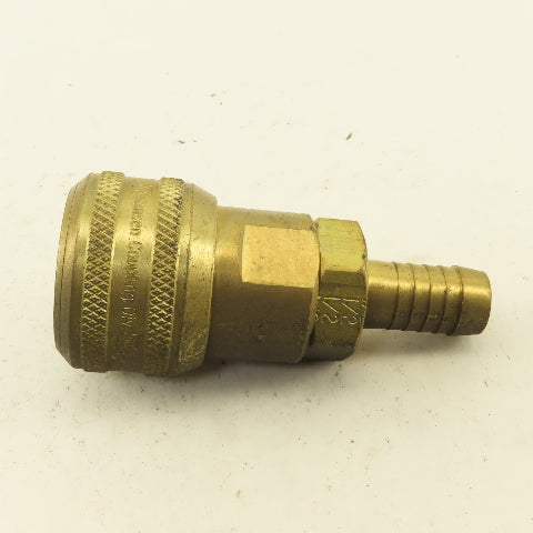 Hansen 1/2" Hose Barb Brass x Quick Disconnect Female Air Fitting