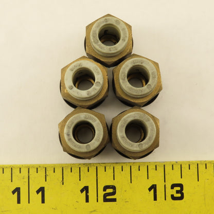 SMC 3/8" NPT x 5/16 8mm Push To Connect Brass Straight Fitting Lot Of 5