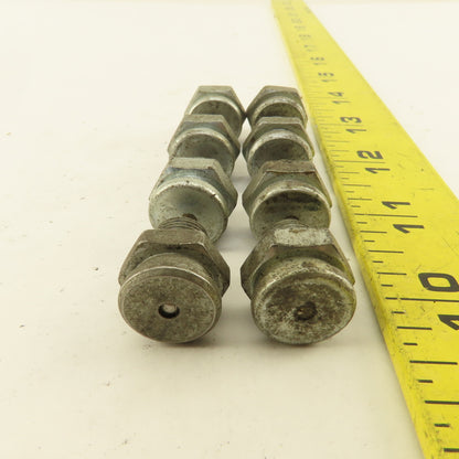 1/8" NPT Spring Ball Valve Single Point Lubricator Button Fitting Lot Of 8