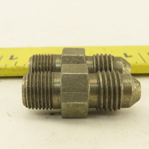 7/16" (-4) JIC Flare Male x 1/8" NPT Straight Hydraulic Fitting Lot Of 2