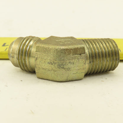 Parker 9/16" (-6) JIC Flare Male x 1/4" NPT Elbow 45° Hydraulic Fitting