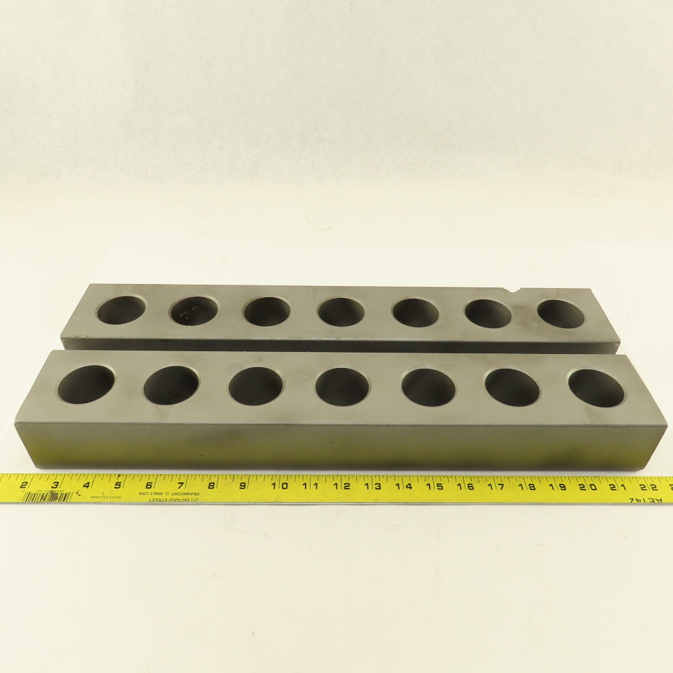 2-3/8" x 3-3/8" Steel Machinist Set Up Parallel Block Set 20-3/16" Long