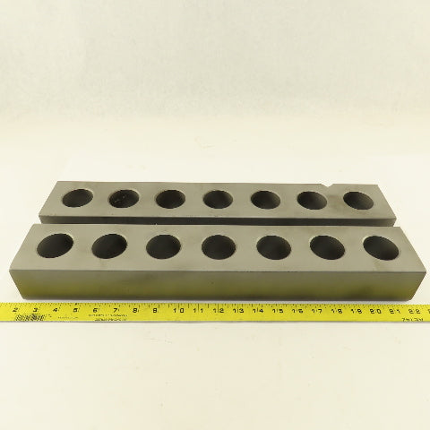 2-3/8" x 3-3/8" Steel Machinist Set Up Parallel Block Set 20-3/16" Long