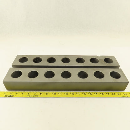 2-3/8" x 3-3/8" Steel Machinist Set Up Parallel Block Set 20-3/16" Long
