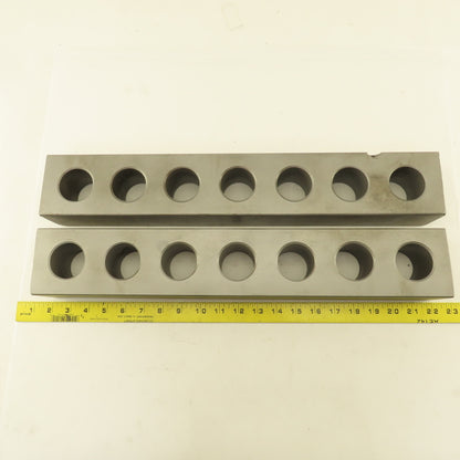 2-3/8" x 3-3/8" Steel Machinist Set Up Parallel Block Set 20-3/16" Long