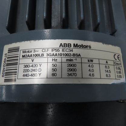 ABB FR 158 501-BM DMP180-4LDS 100Hp  DC Electric Motor 500VDC 164A