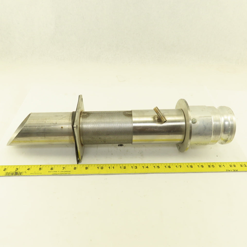 3" Stainless Steel Bulk Dry Material Suction Tube 21" OAL