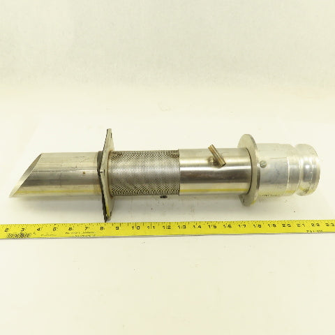 3" Stainless Steel Bulk Dry Material Suction Tube 21" OAL
