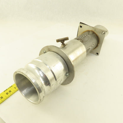 3" Stainless Steel Bulk Dry Material Suction Tube 21" OAL