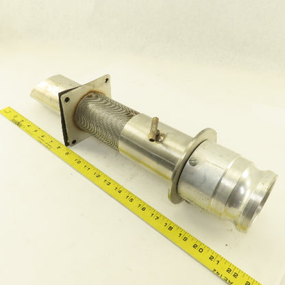 3" Stainless Steel Bulk Dry Material Suction Tube 21" OAL