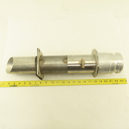 3" Stainless Steel Bulk Dry Material Suction Tube 21" OAL