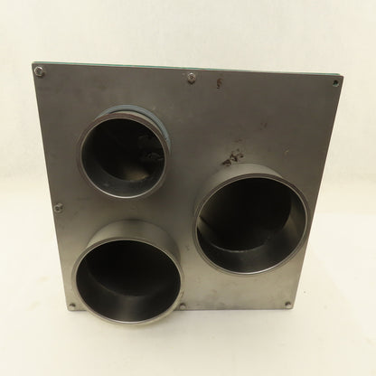 14" x 14" To 4" x 4-1/2" Dust Collector Stainless Steel Square Duct Adaptor