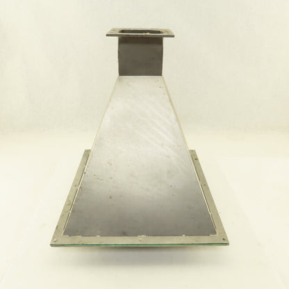 14" x 14" To 4" x 4-1/2" Dust Collector Stainless Steel Square Duct Adaptor