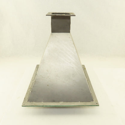 14" x 14" To 4" x 4-1/2" Dust Collector Stainless Steel Square Duct Adaptor
