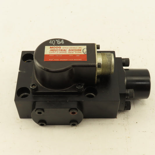 Moog 73-101 2 Stage Flow Control Servo Valve 2.5GPM 200Ohm Coil 3000PSI