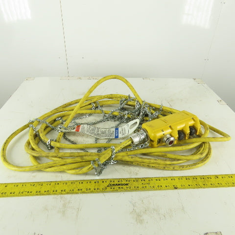 P&H 35' Electric Hoist Pendant Assembly 3 Button Single Speed Up/Down W/E-stop