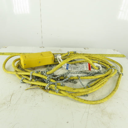 P&H 35' Electric Hoist Pendant Assembly 3 Button Single Speed Up/Down W/E-stop