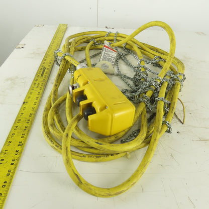 P&H 35' Electric Hoist Pendant Assembly 3 Button Single Speed Up/Down W/E-stop