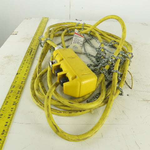 P&H 35' Electric Hoist Pendant Assembly 3 Button Single Speed Up/Down W/E-stop