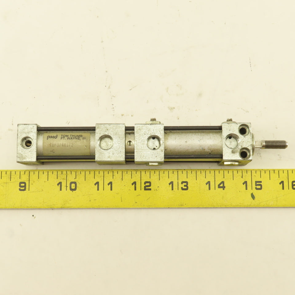PHD TDF3/4x1/2 Tom Thumb 5/8" Bore 1/2" Stroke Tandem Air/Oil Cylinder