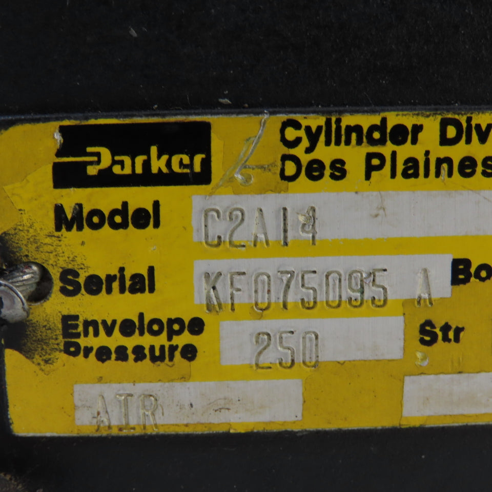 Parker C2A14 2-1/2" Bore 2" Stroke Double Acting Air Cylinder 250 PSI