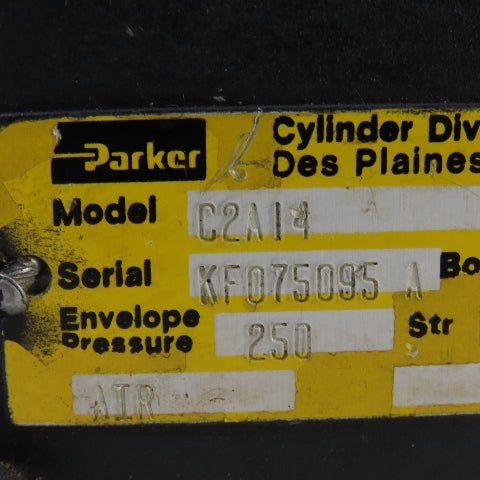 Parker C2A14 2-1/2" Bore 2" Stroke Double Acting Air Cylinder 250 PSI
