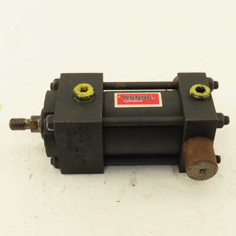 Hanna MT2-3A 2" Bore 1-1/2" Stroke Double Acting Rear Trunnion Air Cylinder