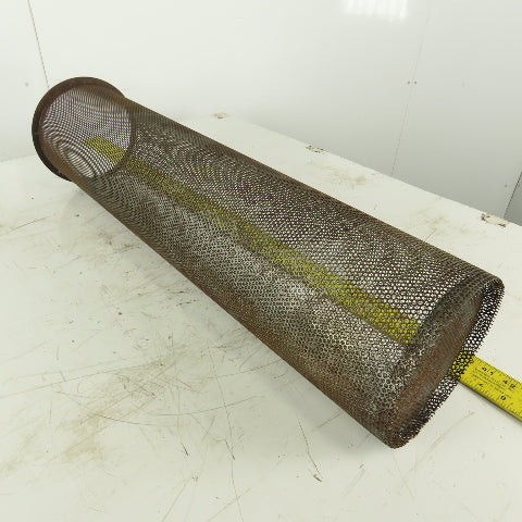 Carbon Steel  Strainer Basket 7-1/4" Diameter x 30" Length 8-1/4" Flange