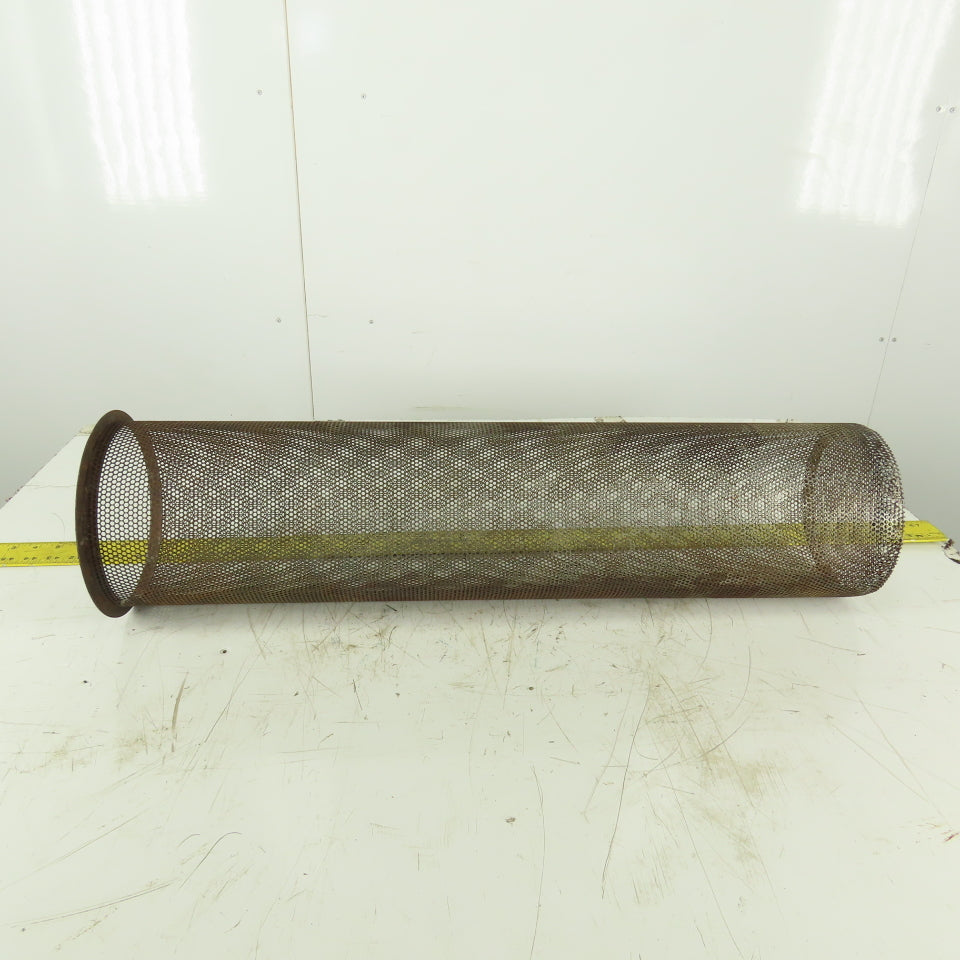 Carbon Steel  Strainer Basket 7-1/4" Diameter x 30" Length 8-1/4" Flange