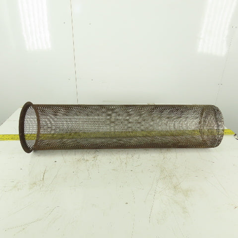 Carbon Steel  Strainer Basket 7-1/4" Diameter x 30" Length 8-1/4" Flange