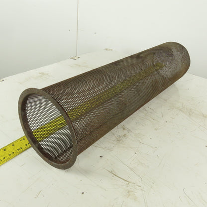 Carbon Steel  Strainer Basket 7-1/4" Diameter x 30" Length 8-1/4" Flange