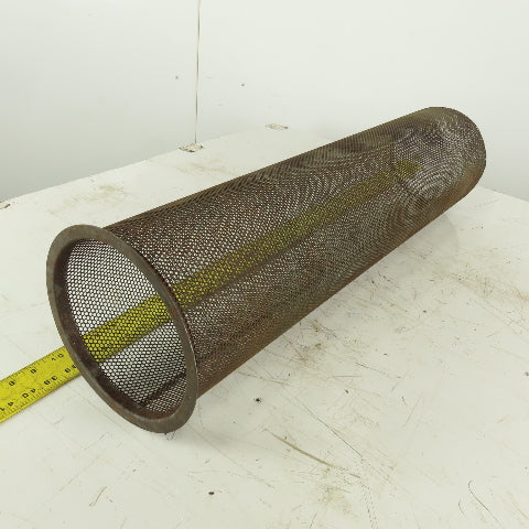 Carbon Steel  Strainer Basket 7-1/4" Diameter x 30" Length 8-1/4" Flange