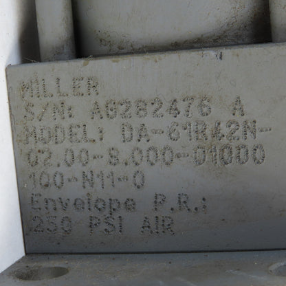 Miller DA-61R42N 2" Bore 8" Double Ended Stroke Air Cylinder 250 PSI