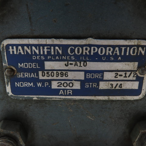 Hannifin J-A10 2-1/2" Bore 3/4" Stroke Double Acting Air Cylinder