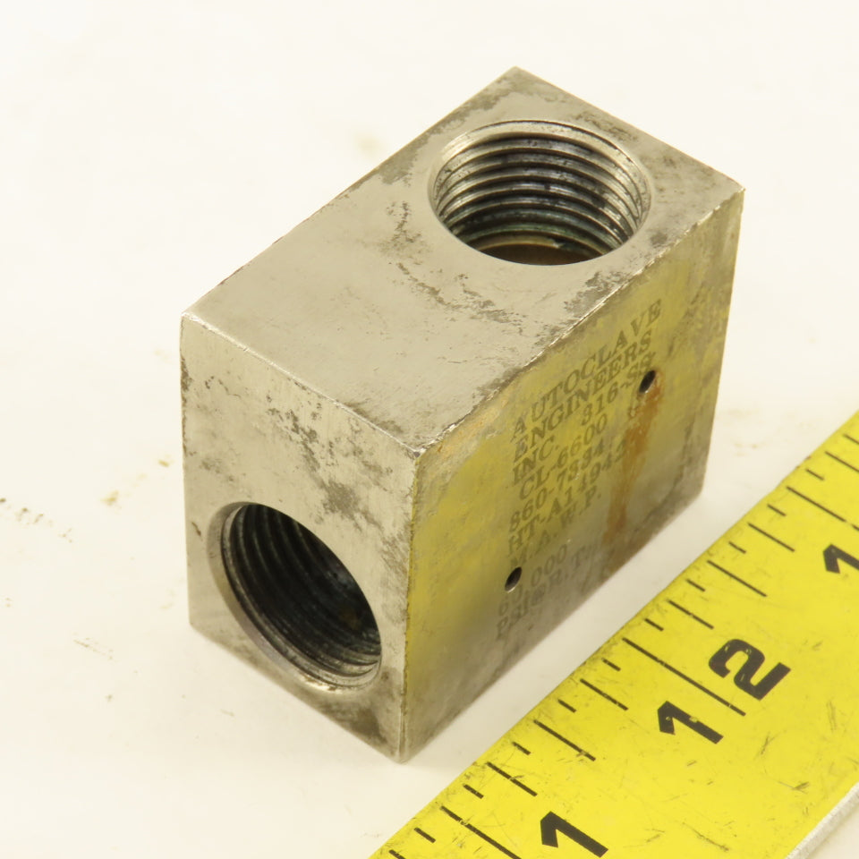 Autoclave Engineers CL-6600 3/4" High Hydraulic Pressure 90° Elbow 60,000 PSI