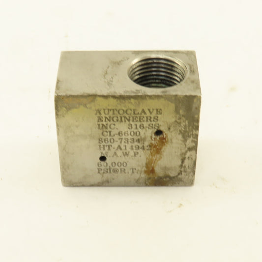 Autoclave Engineers CL-6600 3/4" High Hydraulic Pressure 90° Elbow 60,000 PSI
