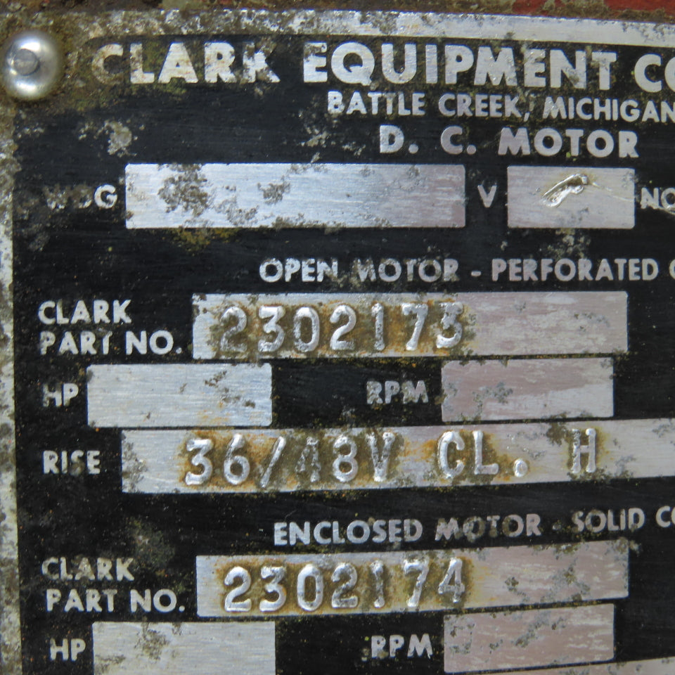 Clark 2302174 36/48VDC Forklift Drive Motor Made by General Electric