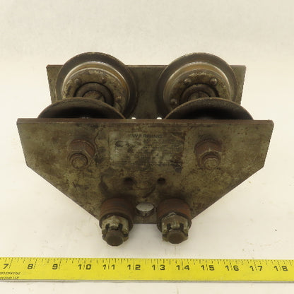 CM 1 Ton Low Headroom Pin Mount Manual Push Hoist Trolley 2" to 4-1/4" Beam