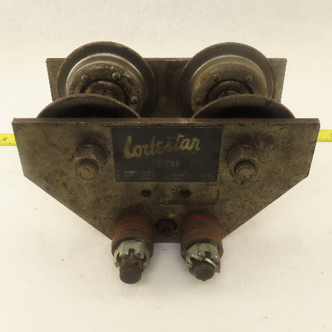 CM 1 Ton Low Headroom Pin Mount Manual Push Hoist Trolley 2" to 4-1/4" Beam
