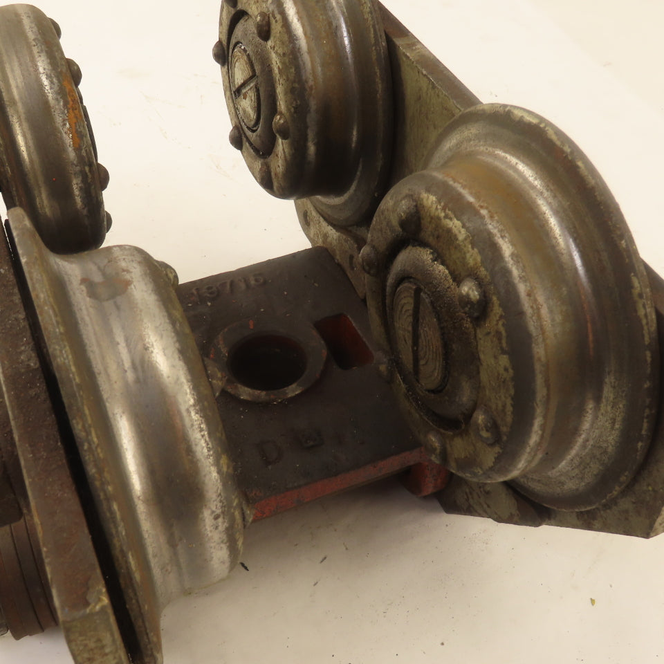 CM 1 Ton Low Headroom Pin Mount Manual Push Hoist Trolley 2" to 4-1/4" Beam