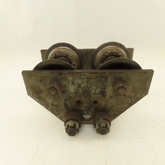 CM 1 Ton Low Headroom Pin Mount Manual Push Hoist Trolley 2" to 4-1/4" Beam