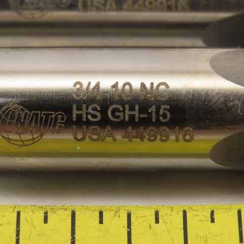 NATC 3/4"-10 NC HS GH-15 Plug Tap 4 Straight Flute Made In USA Lot Of 2